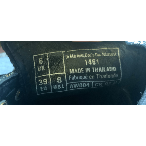 Doc Martens Pascal Crackle Gold Oxfords - Picture 8 of 11